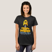 月へのビットコイン&バックビットコイン暗号通貨 Tシャツ (正面フル)