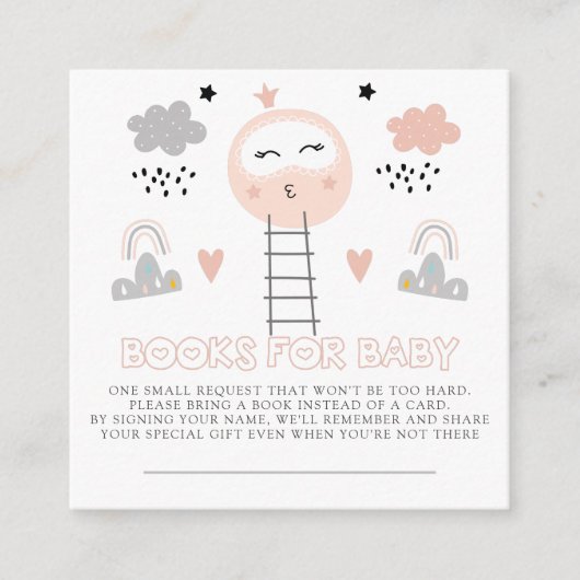 月へのベビーの道の本 エンクロージャーカード (正面)