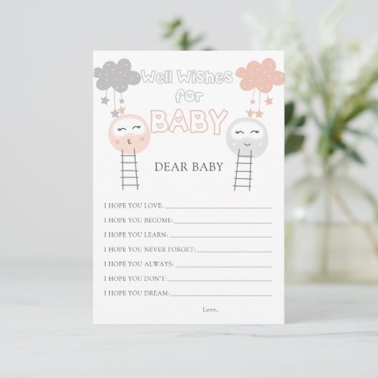 月へのベビーの道の願い エンクロージャーカード (スタンド正面)