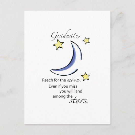 月へのリーチおめでとう 案内ポストカード (正面)