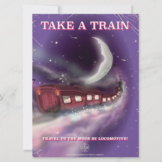 月への列車カートゥーン ポスター (正面)