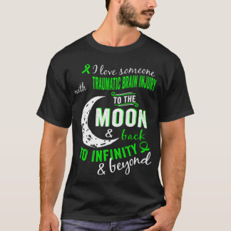 月への外傷性脳損傷は無限に戻る Tシャツ