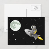 月への宇宙飛行士 ポストカード (正面/裏面)