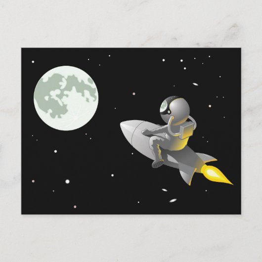 月への宇宙飛行士 ポストカード (正面)