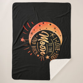 月への愛とカップルのためのバックロマンチックな贈り物 シェルパブランケット