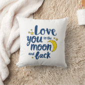 月への愛とバックラブアートムーンアートデ クッション (ブランケット)