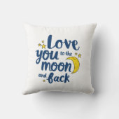 月への愛とバックラブアートムーンアートデ クッション (裏面)