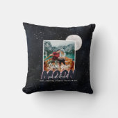 月への愛と戻る |カップルの写真 クッション (正面)