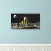 月への新しい宇宙船のアーティストレンディション2 キャンバスプリント (インサイチュ (ウッドフロア))