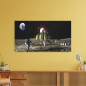 月への新しい宇宙船のアーティストレンディション2 キャンバスプリント (インサイチュ (リビング))