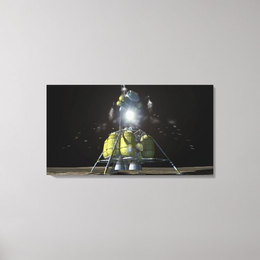 月への新しい宇宙船のアーティストレンディション2 キャンバスプリント (正面)