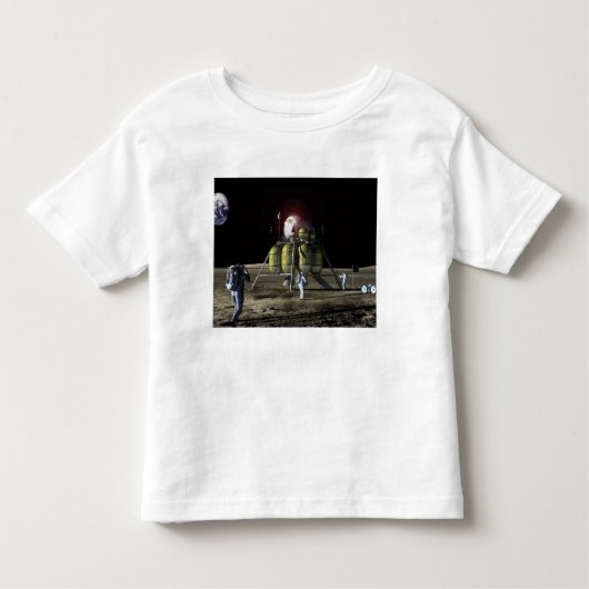 月への新しい宇宙船のアーティストレンディション2 トドラーTシャツ (正面)