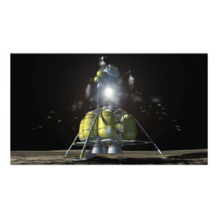月への新しい宇宙船のアーティストレンディション2 フォトプリント