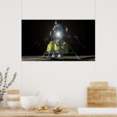 月への新しい宇宙船のアーティストレンディション2 ポスター (キッチン)