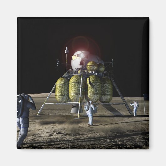月への新しい宇宙船のアーティストレンディション2 マグネット (正面)