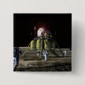 月への新しい宇宙船のアーティストレンディション2 缶バッジ (正面)