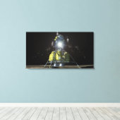 月への新しい宇宙船のアーティストレンディション3 キャンバスプリント (インサイチュ (ウッドフロア))