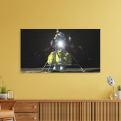 月への新しい宇宙船のアーティストレンディション3 キャンバスプリント (インサイチュ (リビング))