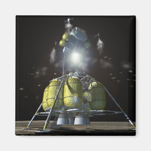 月への新しい宇宙船のアーティストレンディション3 マグネット (正面)