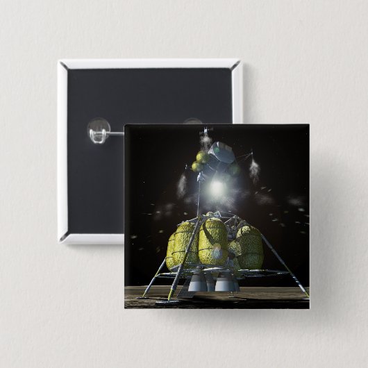 月への新しい宇宙船のアーティストレンディション3 缶バッジ (正面&裏面)