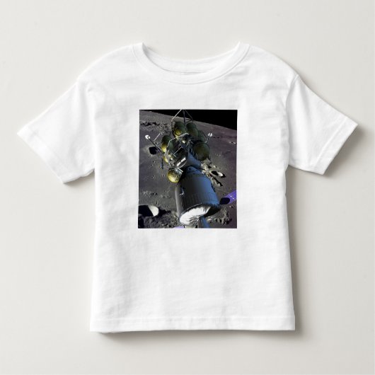 月への新しい宇宙船のアーティストレンディション トドラーTシャツ (正面)