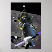 月への新しい宇宙船のアーティストレンディション ポスター (正面)