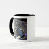 月への新しい宇宙船のアーティストレンディション マグカップ (正面左)