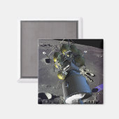 月への新しい宇宙船のアーティストレンディション マグネット (正面/裏面)