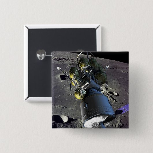 月への新しい宇宙船のアーティストレンディション 缶バッジ (正面&裏面)