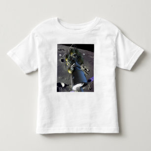 月への新しい宇宙船の芸術家の演出 トドラーTシャツ