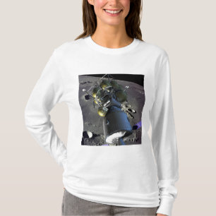 月への新しい宇宙船の芸術家の演出 Tシャツ