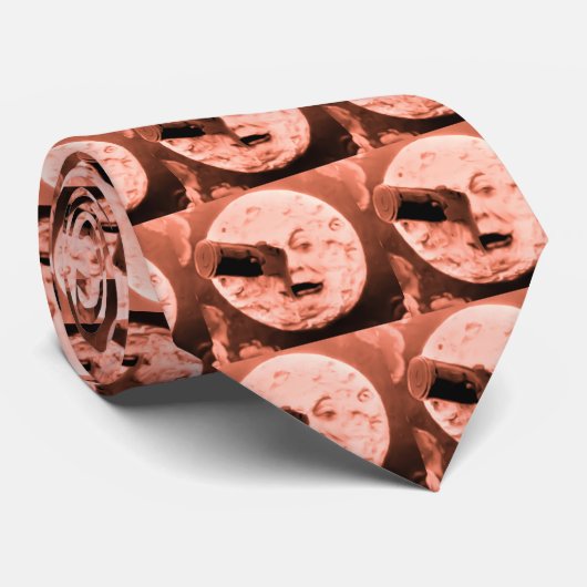 月への旅行(セピア色は上がりました) ネクタイ (ロール)