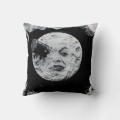 月への旅行(白黒) クッション (裏面)