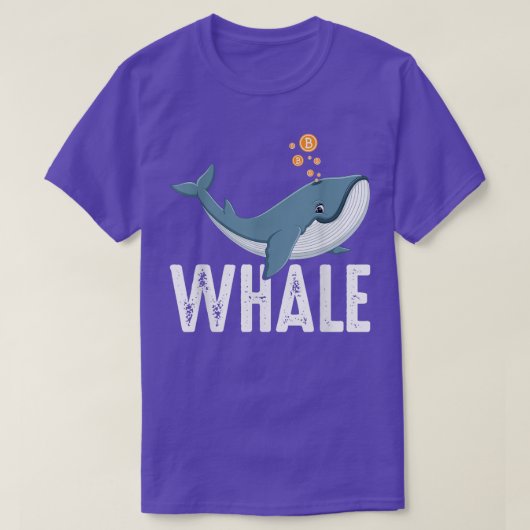 月へのBitcoinクジラの豊富な暗号通貨 Tシャツ (デザイン正面)