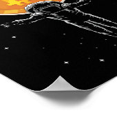 月へのBitcoin宇宙飛行士 – Bitcoin Crypto ポスター (角)