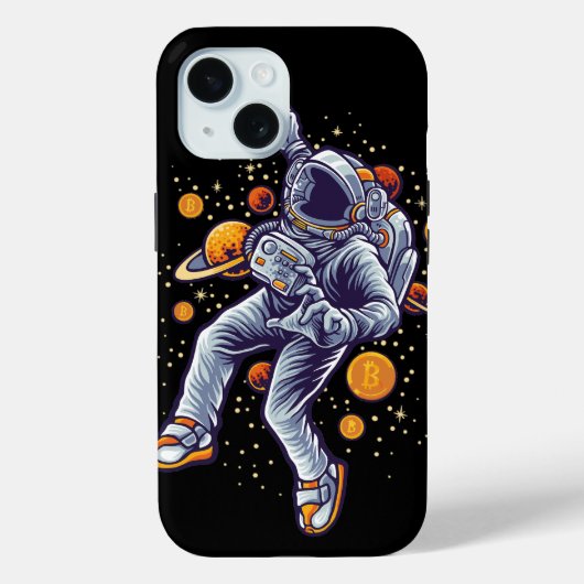 月へのBitcoin宇宙飛行士 – Bitcoin Crypto Case-Mate iPhoneケース (裏面)