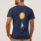 月へのBitcoin宇宙飛行士 – Btc Crypto Tシャツ (裏面)