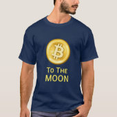 月へのBitcoin Tシャツ (正面)
