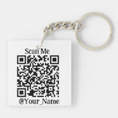 月へのEthereum ETH宇宙マンマーチ – Qrコード キーホルダー (裏面)