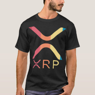 月へのXRPリップル暗号通貨ビットコイン Tシャツ