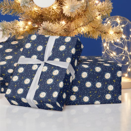 月へズーム ラッピングペーパー (クリスマス)