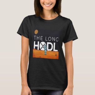 月へ向かうロングホドルXRP 男子向け暗号資産 Tシャツ