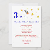 『月へ飛んで行って私の誕生日』 招待状 (正面)