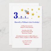 『月へ飛んで行って私の誕生日』 招待状 (正面/裏面)