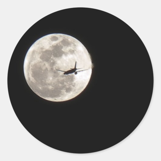 ～月へ～ステッカー ラウンドシール (正面)