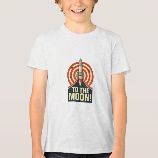 月へ! トライブレンドTシャツ (正面)