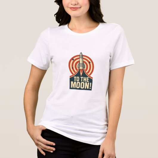 月へ! トライブレンドTシャツ (正面)
