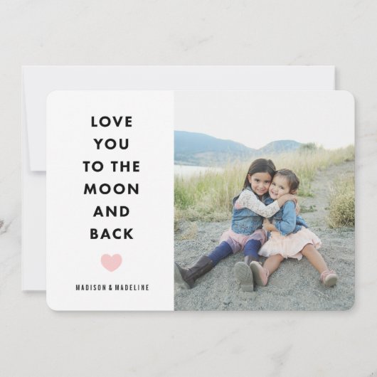 月へ |バレンタインの写真カード シーズンカード (正面)