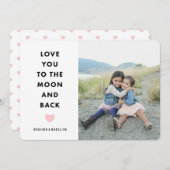 月へ |バレンタインの写真カード シーズンカード (正面/裏面)