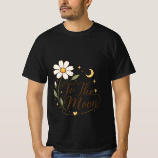 月へ フラワーロンTシャツ Tシャツ